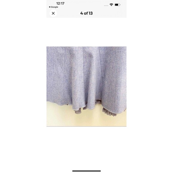 Anthropologie Elevenses Lavender Women’s Knee Length Pleated Back Skirt Size 12 - Picture 7 of 9
